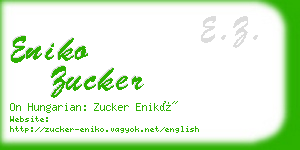 eniko zucker business card